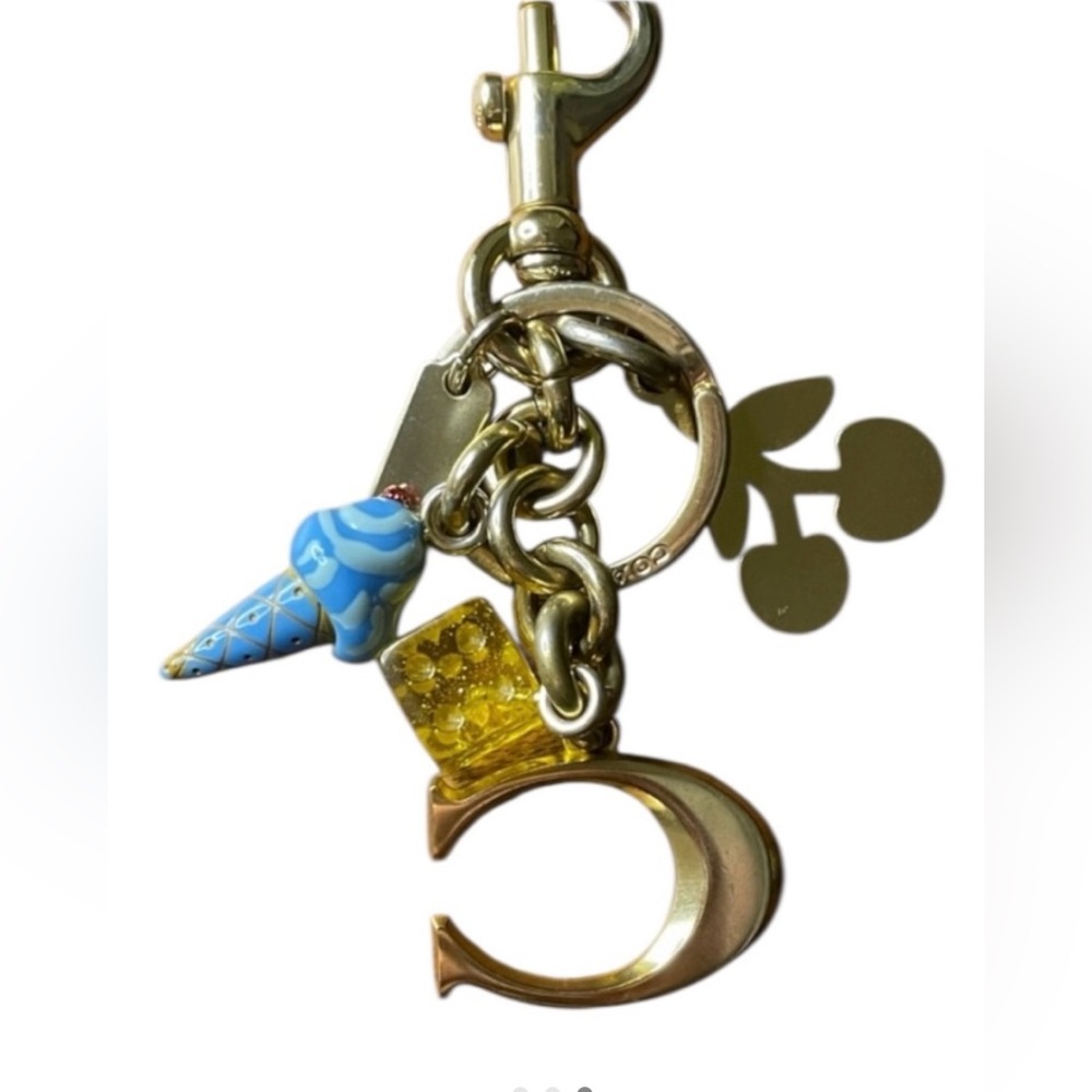 COACH CHERRY BLUE ICE CREAM PERSUASION BAG CHARM